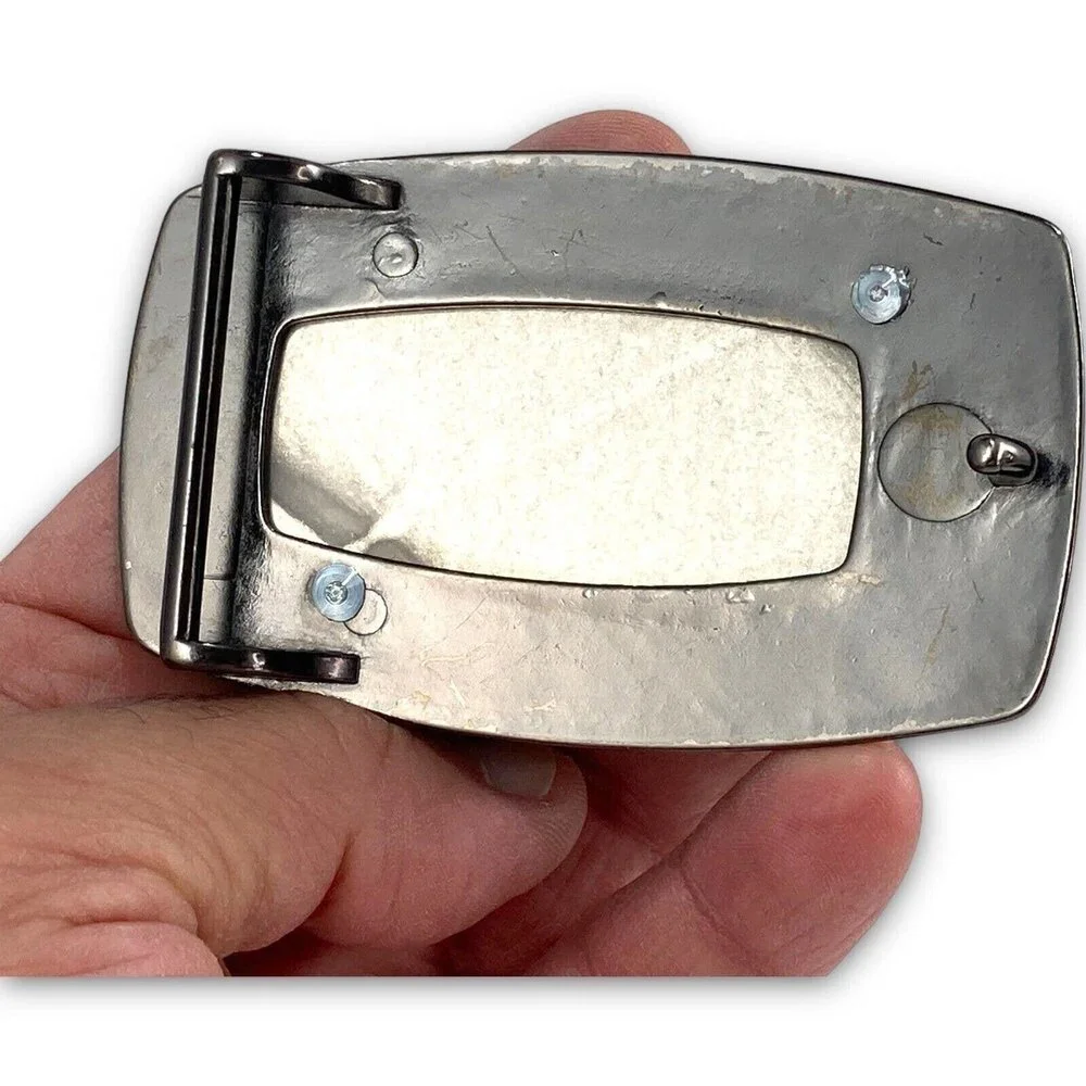 Vintage Belt Buckle Solid Brushed And Polished Stainless Steel‎ Modern Design